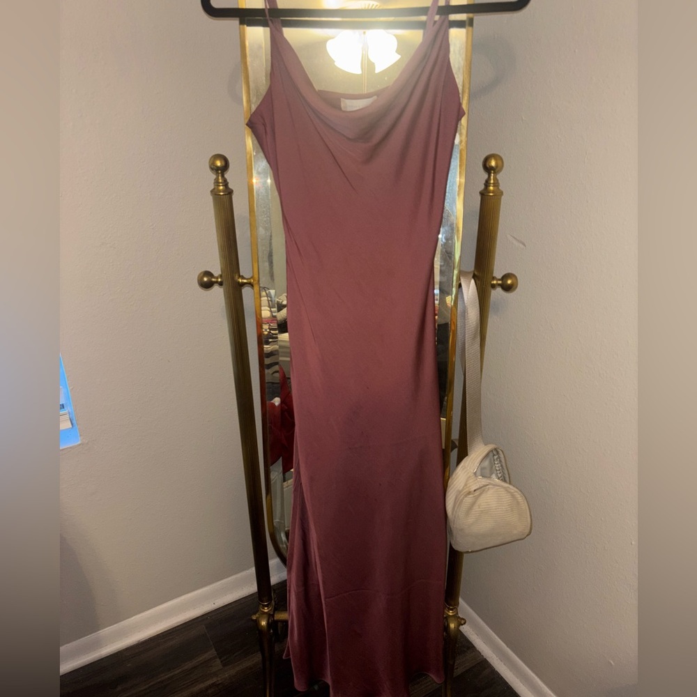 Altar'd State Pink Cowl Neck Sleeveless Slip Maxi Dress - Picture 1 of 3